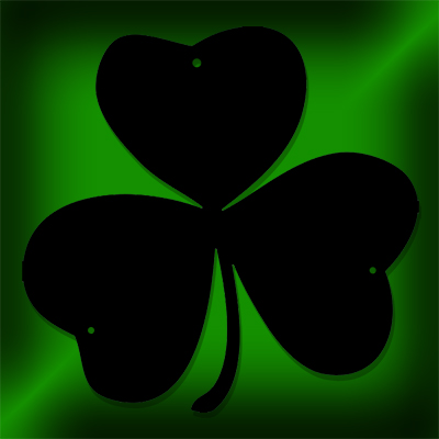 Symbole  Shamrock  Trfle irlandais en fer forg paisseur 6mm hauteur 340mm x largeur 350mm