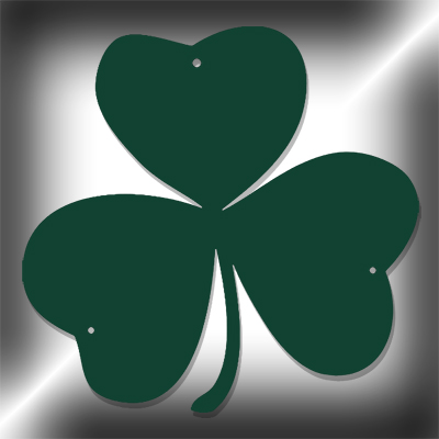 Symbole  Shamrock  Trfle irlandais en fer forg paisseur 6mm hauteur 240mm x largeur 250mm