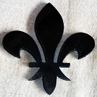 Fleur de Lys classique en fer hauteur 250 mm Fer forg 6mm