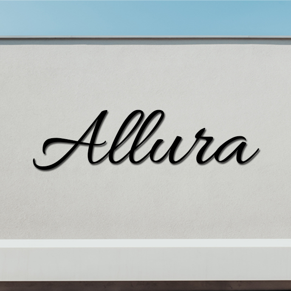 Lettres pour nom de maison en Allura 130x60 mm