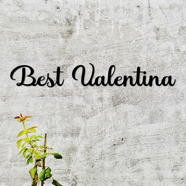 Lettres pour nom de maison en Best Valentina 130x65 mm