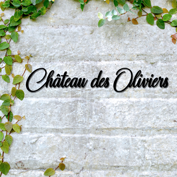 Lettres pour nom de maison en Chateau des Oliviers 170x70 mm