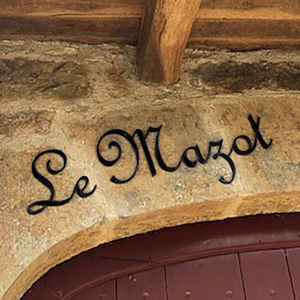 Lettres pour nom de maison en French Script 120x45 mm