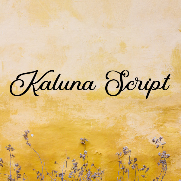 Nom de maison en fer forg  lettres Kaluna Script 120x45 mm