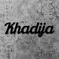 Nom de maison en fer forg  lettres Khadija 120x84 mm Fer forg 6mm