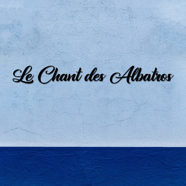 Nom de maison en fer forg  lettres Le Chant des Albatros 150x60 mm