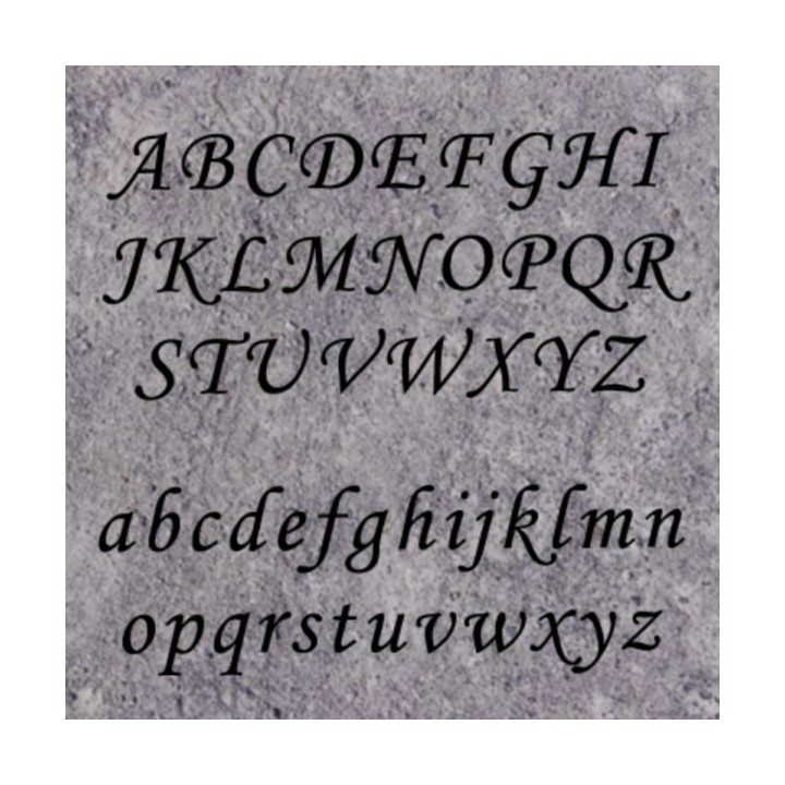 Lettres pour nom de maison en fer forgé, caractères majuscules et minuscules Corsiva