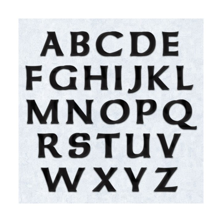 Caractères pour nom de maison en fer forgé majuscules Kermor avec lettres hauteur 120 mm à 280 mm 6 mm d'épaisseur