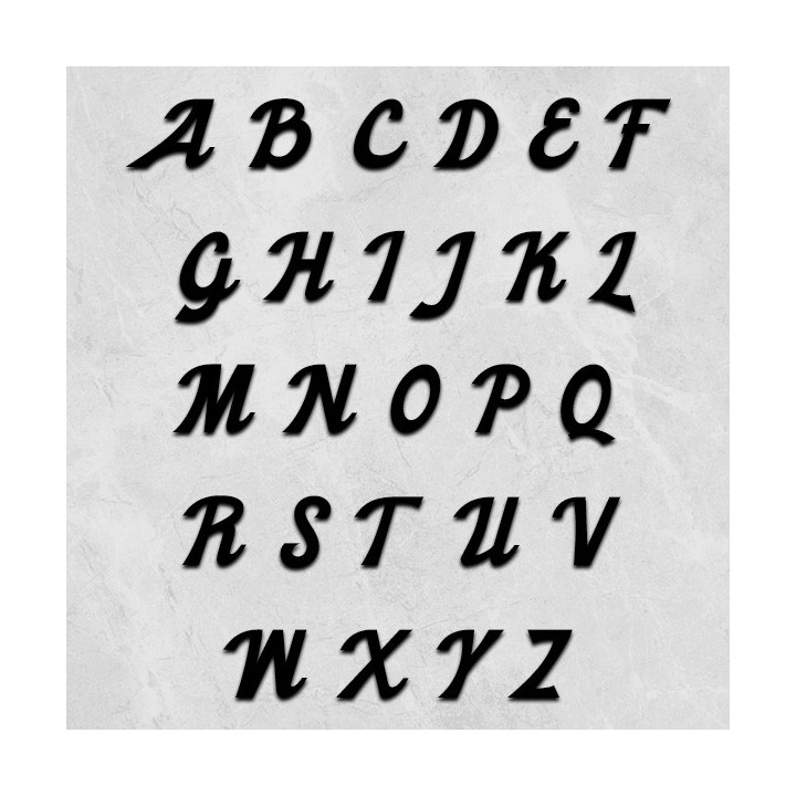 Lettres pour nom de maison en fer forgé majuscules Khadija lettres de 120 à 170 mm 6 mm d'épaisseur