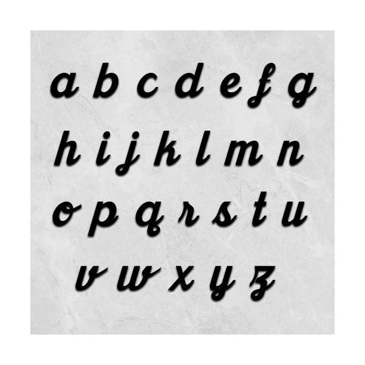 Lettres pour nom de maison en fer forgé en minuscules Khadija lettres de 120 à 170 mm 6 mm d'épaisseur