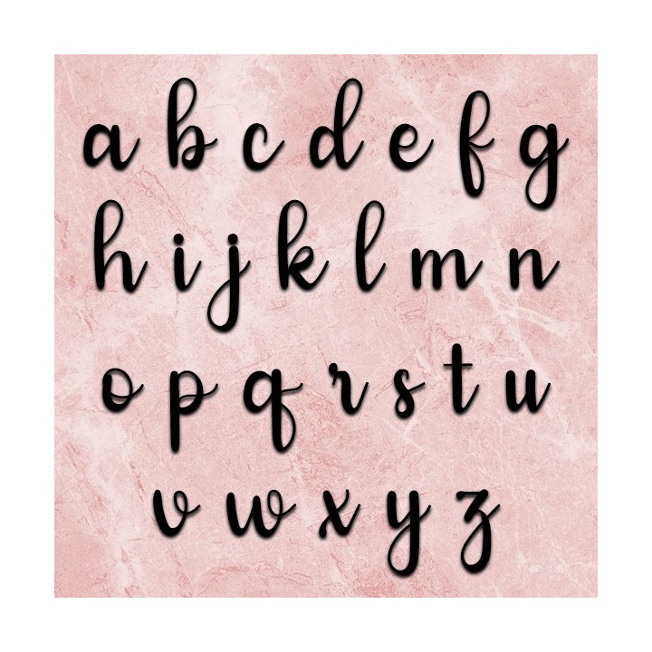 Lettres pour nom de maison en minuscules Silk Letters en 120x60 mm 6 mm d'épaisseur