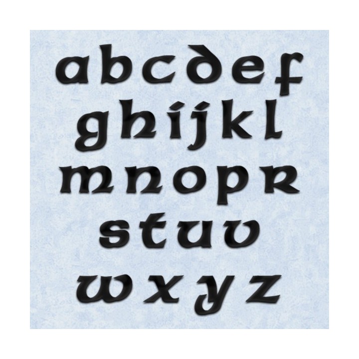 Caractères pour nom de maison en fer forgé minuscules Kermor avec lettres hauteur 120 mm à 280 mm 6 mm d'épaisseur