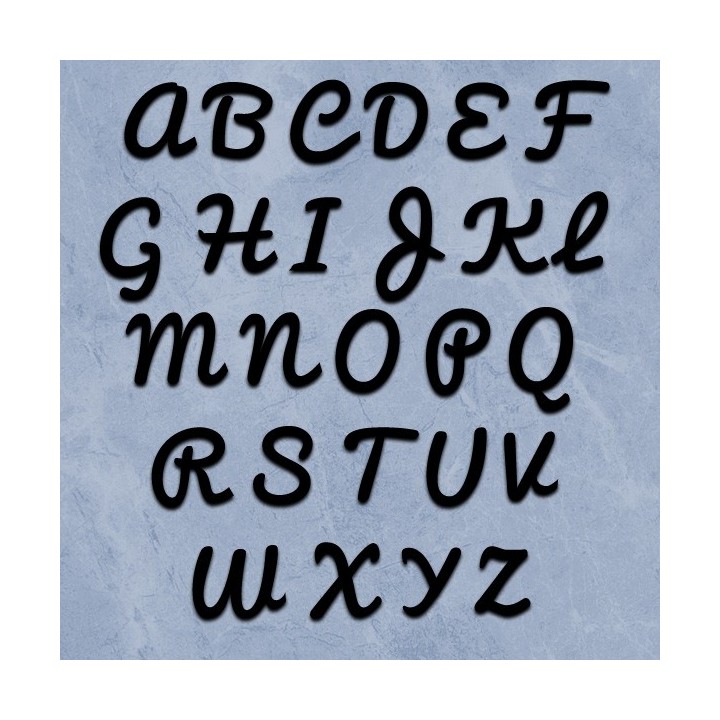 Lettres pour nom de maison en majuscules Pacifico avec des lettres hauteur 120 ou 130 mm 6 mm d'épaisseur