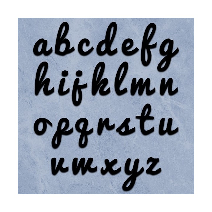 Lettres pour nom de maison en minuscules Pacifico avec des lettres hauteur 120 ou 130 mm 6 mm d'épaisseur