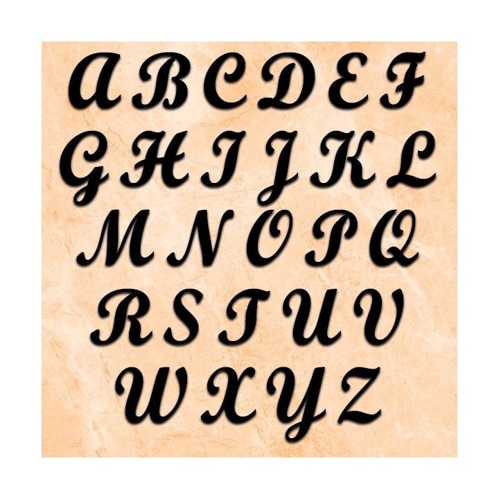 Caractères pour nom de maison en fer forgé avec majuscules Script MT