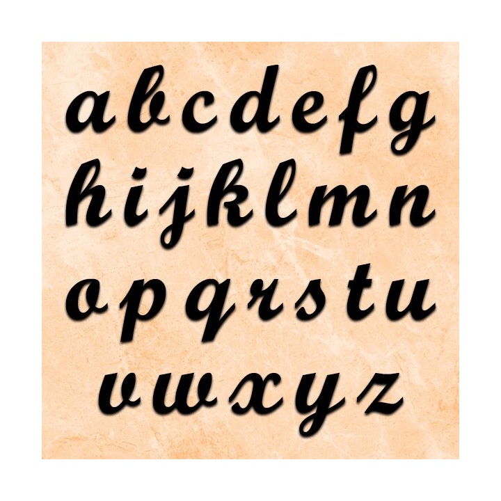 Caractères pour nom de maison en fer forgé avec minuscules Script MT