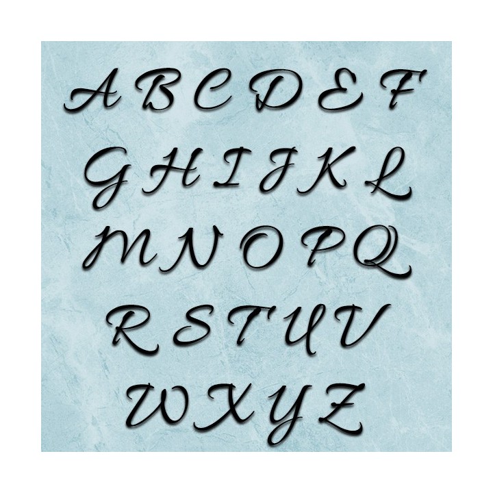 Lettres majuscules en caractères Allura 120x55 à 170x82 mm 6 mm d'épaisseur pour nom de maison en fer forgé