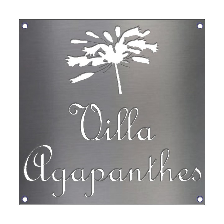 Plaque de maison, plaque de rue carrée 650 mm x 650 mm épaisseur 4 mm