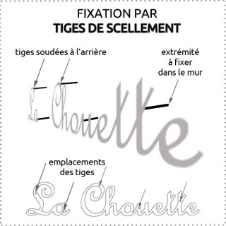 Fixation par tiges de scellement de 10 cm