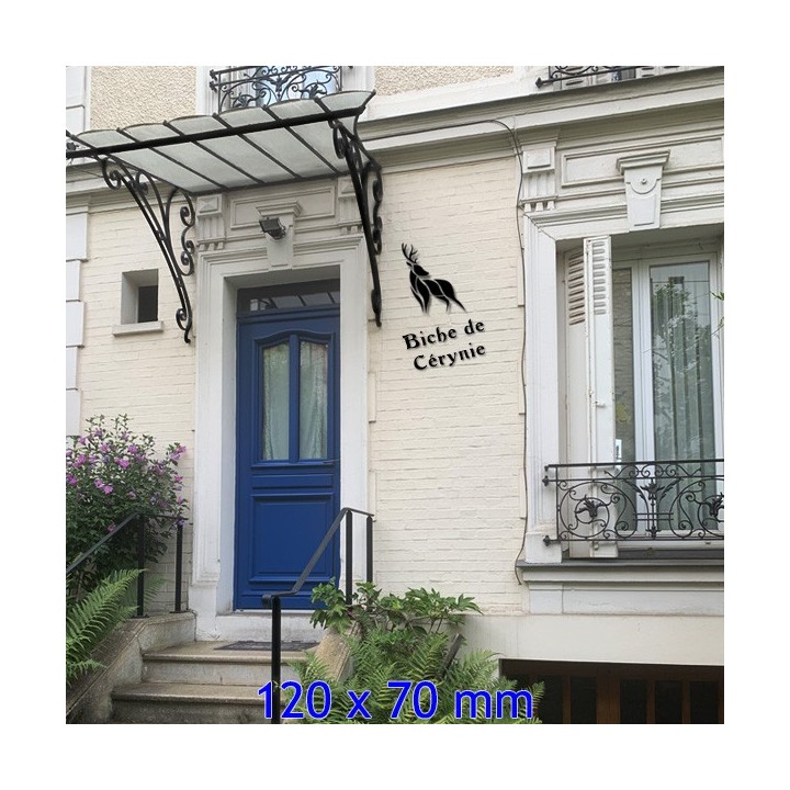 Lettres en Argos pour votre nom de maison en fer forgé avec des lettres hauteur 120 x 70 mm 6 mm d'épaisseur
