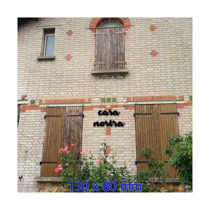 Lettres pour nom de maison en fer forgé, caractères Armonioso, 6 mm d'épaisseur. Lettres 130 x 80 mm