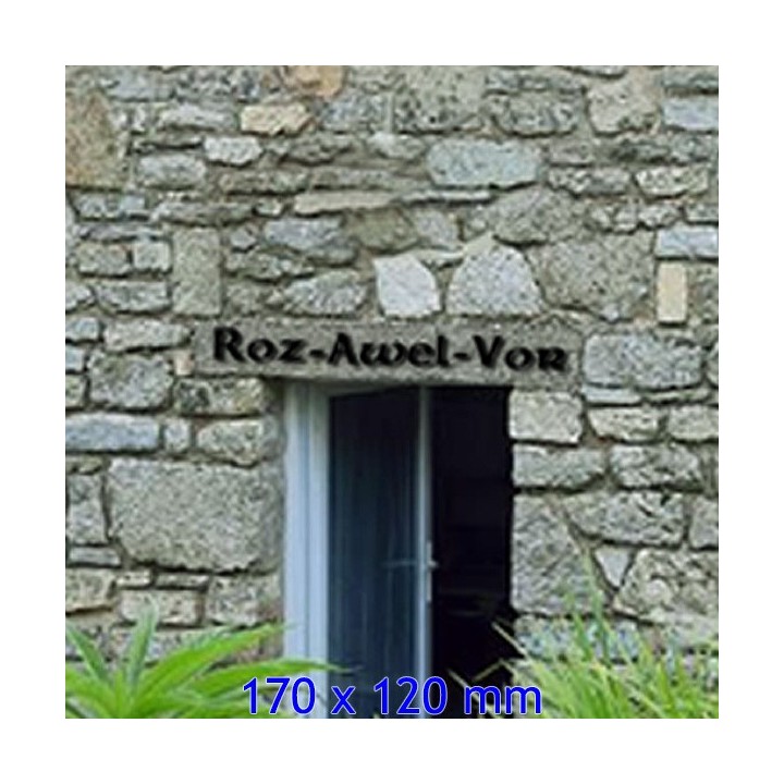Lettres pour nom de maison en fer forgé en caractères Kermor avec lettres hauteur 170 x 120 mm 6 mm d'épaisseur