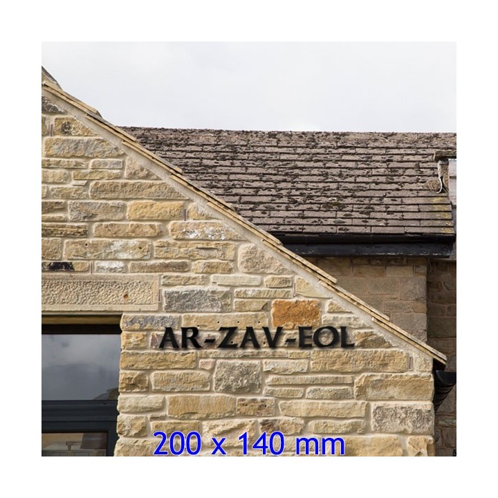 Lettres pour nom de maison en fer forgé en caractères Kermor avec lettres hauteur 200 x 140 mm 6 mm d'épaisseur