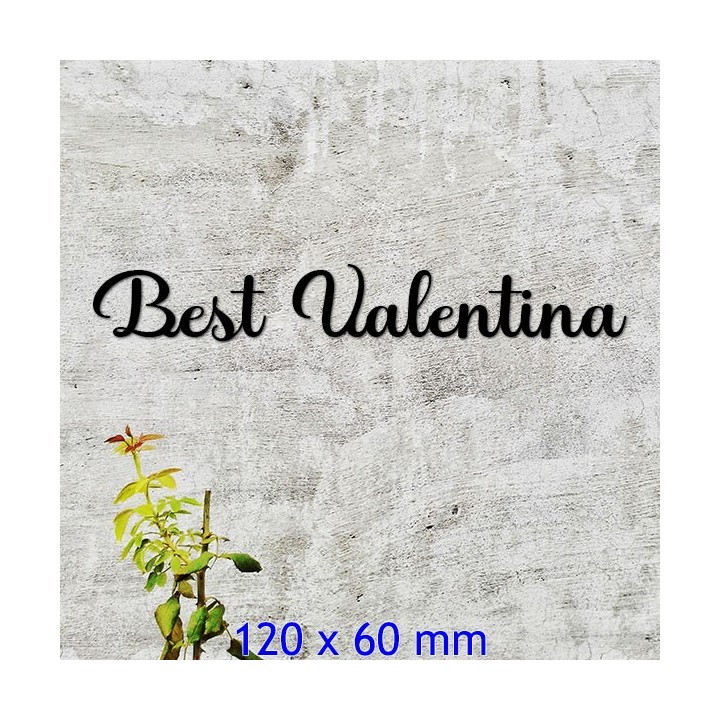Lettres pour nom de maison en fer forgé caractères Best Valentina 120 x 60mm 6 mm d'épaisseur