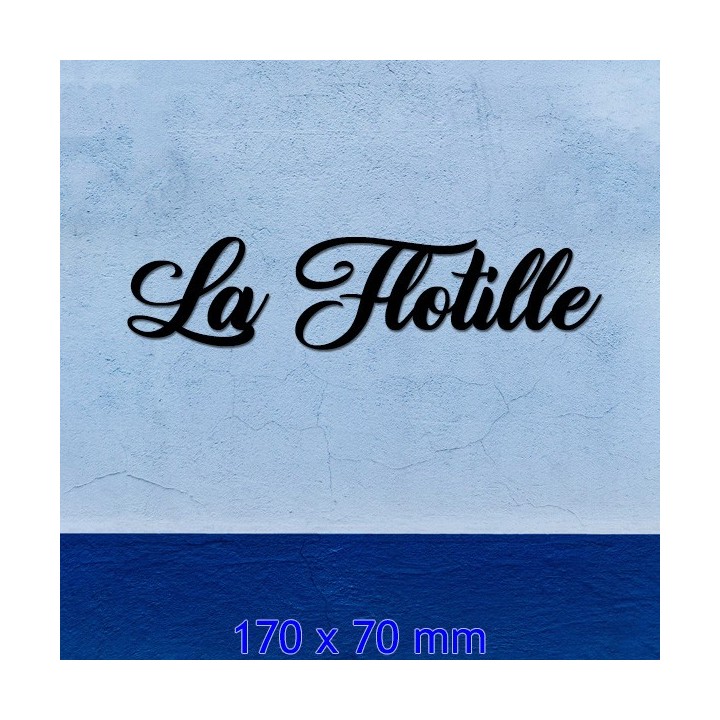 Lettres pour nom de maison en fer forgé en caractères Le Chant des Albatros. Lettres hauteur 170 x 70 mm épaisseur 6mm