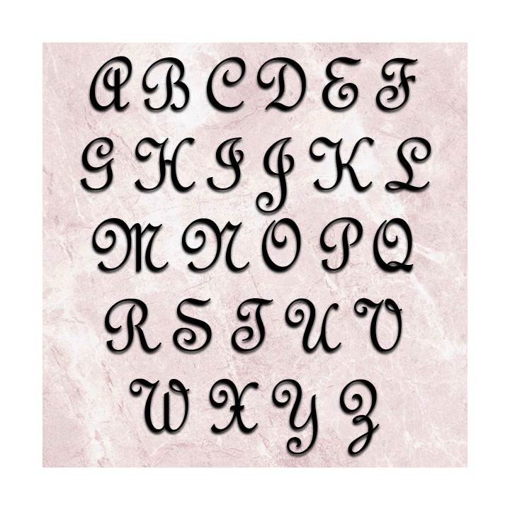 Lettres pour nom de maison ou de commerce en majuscules caractères French Script