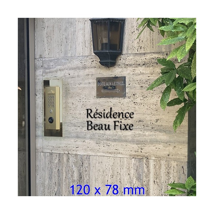 Lettres pour nom de maison en fer forgé en caractères Gabriola hauteur 120 x 78 mm 6 mm d'épaisseur