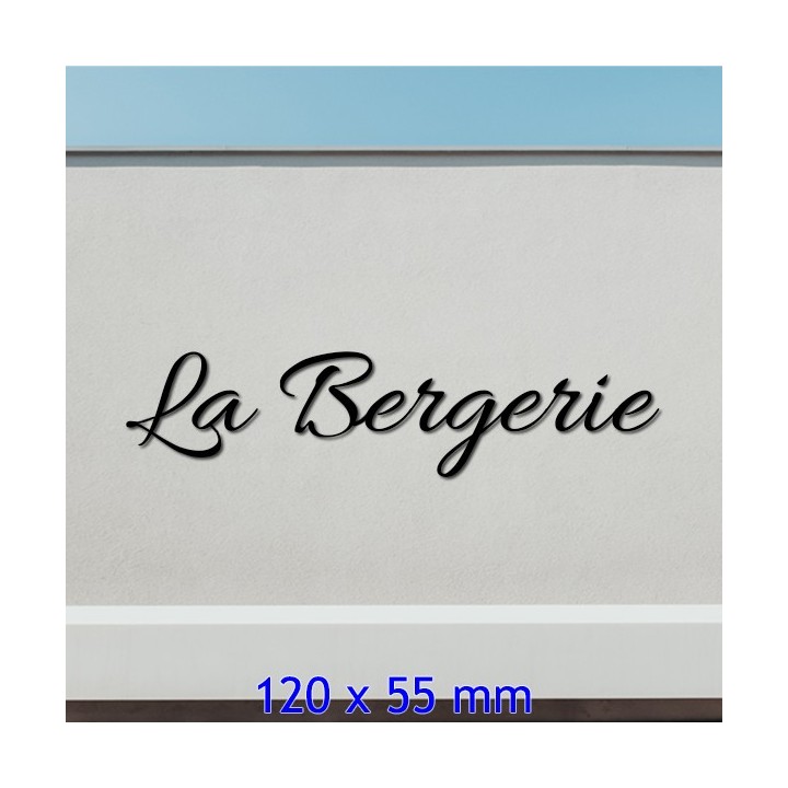 Lettres en caractères Allura 120 x 55 mm 6 mm d'épaisseur  pour nom de maison en fer forgé