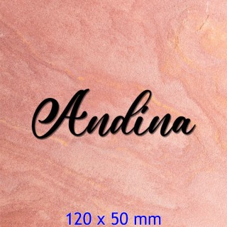 Lettres pour nom de maison en fer forgé en Andina en 120 x 50 mm 6 mm d'épaisseur