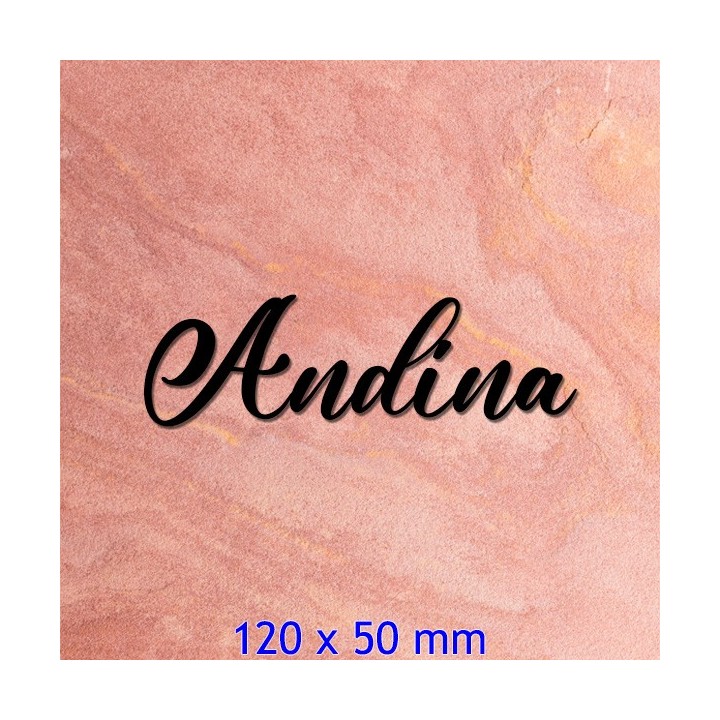Lettres pour nom de maison en fer forgé en Andeva en 120 x 50 mm 6 mm d'épaisseur