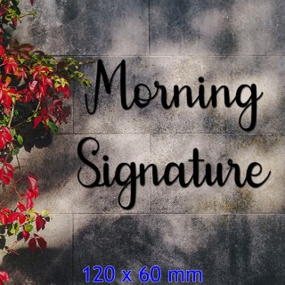 Caractères Morning Signature pour donner un nom à votre maison 120 x 60 mm 6 mm d'épaisseur
