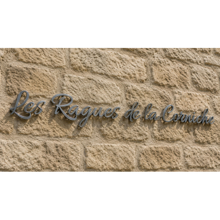Lettres en caractères Allura 120 x 55 mm 6 mm d'épaisseur pour nom de maison en fer forgé