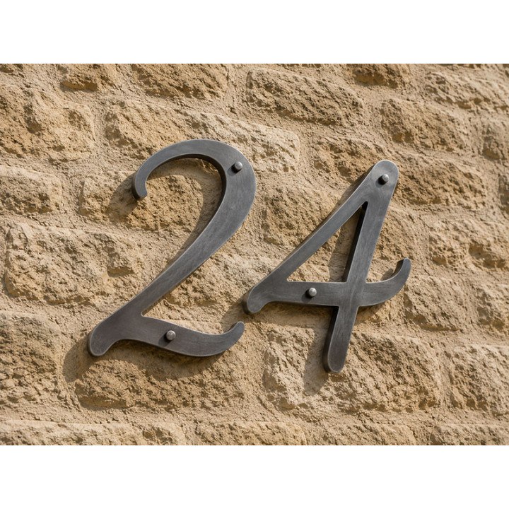 Chiffres en caractères Allura 120 mm 6 mm d'épaisseur pour numéro de maison en fer forgé
